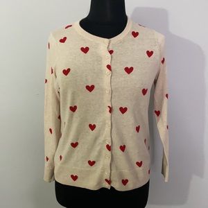 Torrid Red Heart NUDE Cardigan Size 0 PLUS SIZE